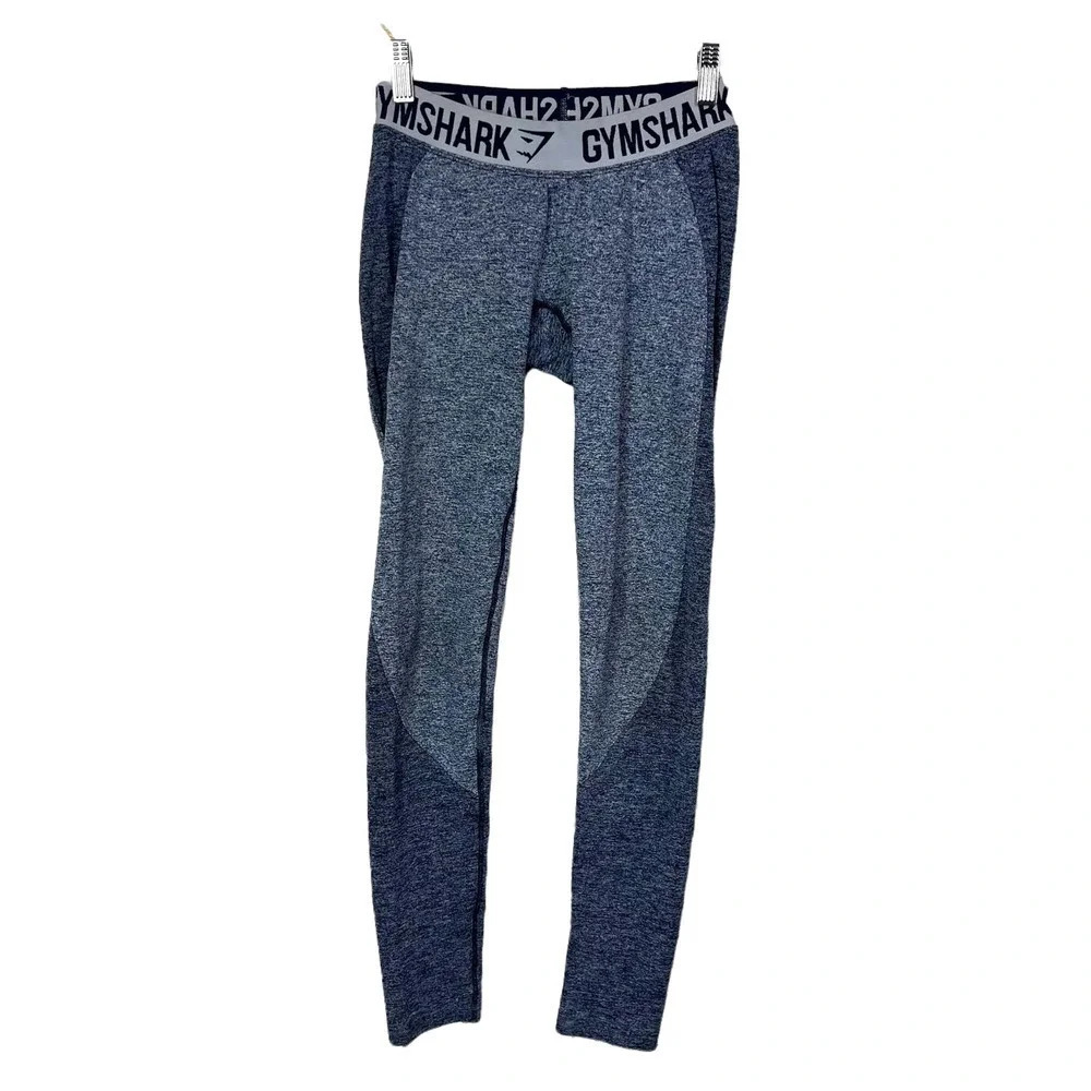 Gymshark Flex Leggings‎ Navy Blue Marl Gray Size Small